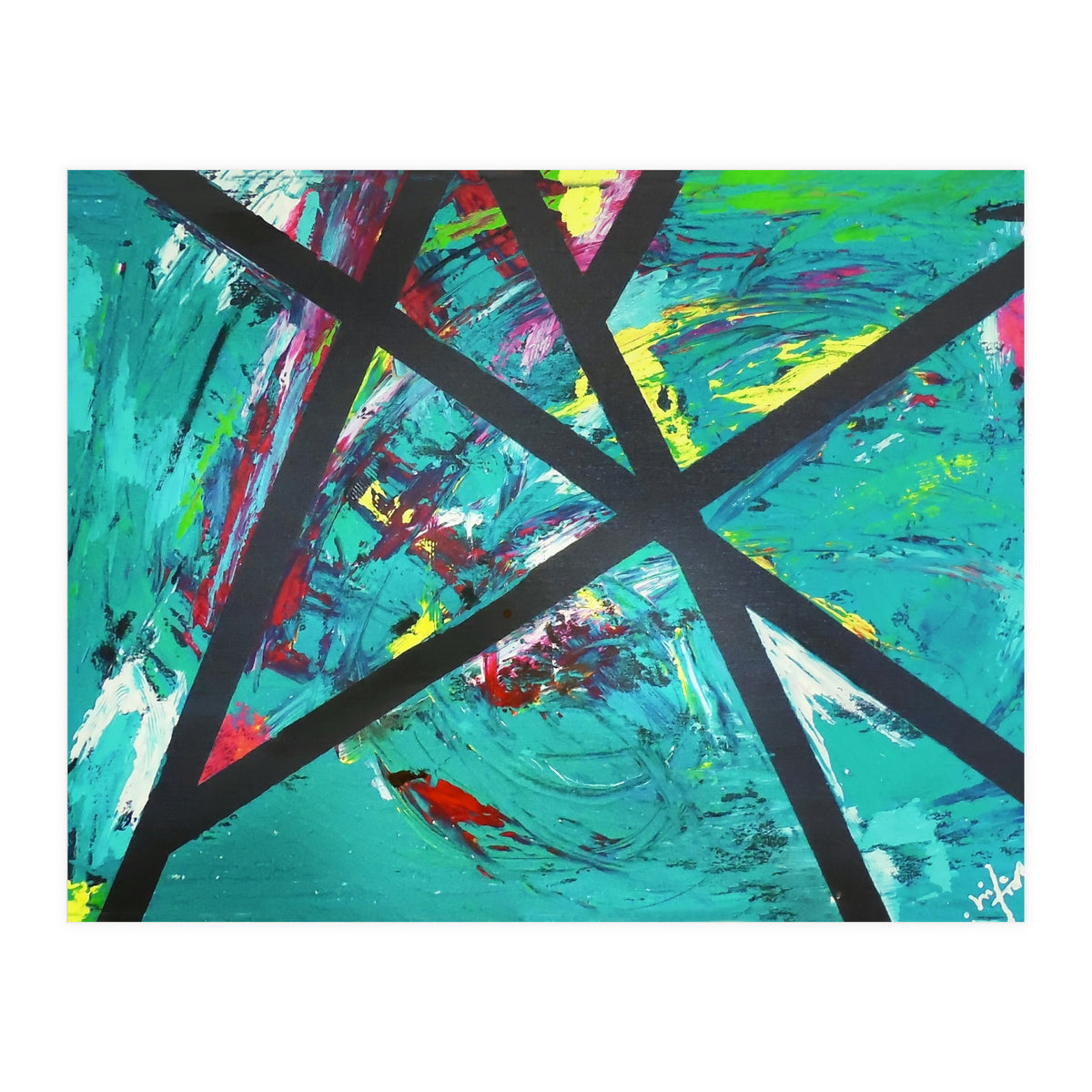 Struggle - Abstract On Canvas (Print Only)