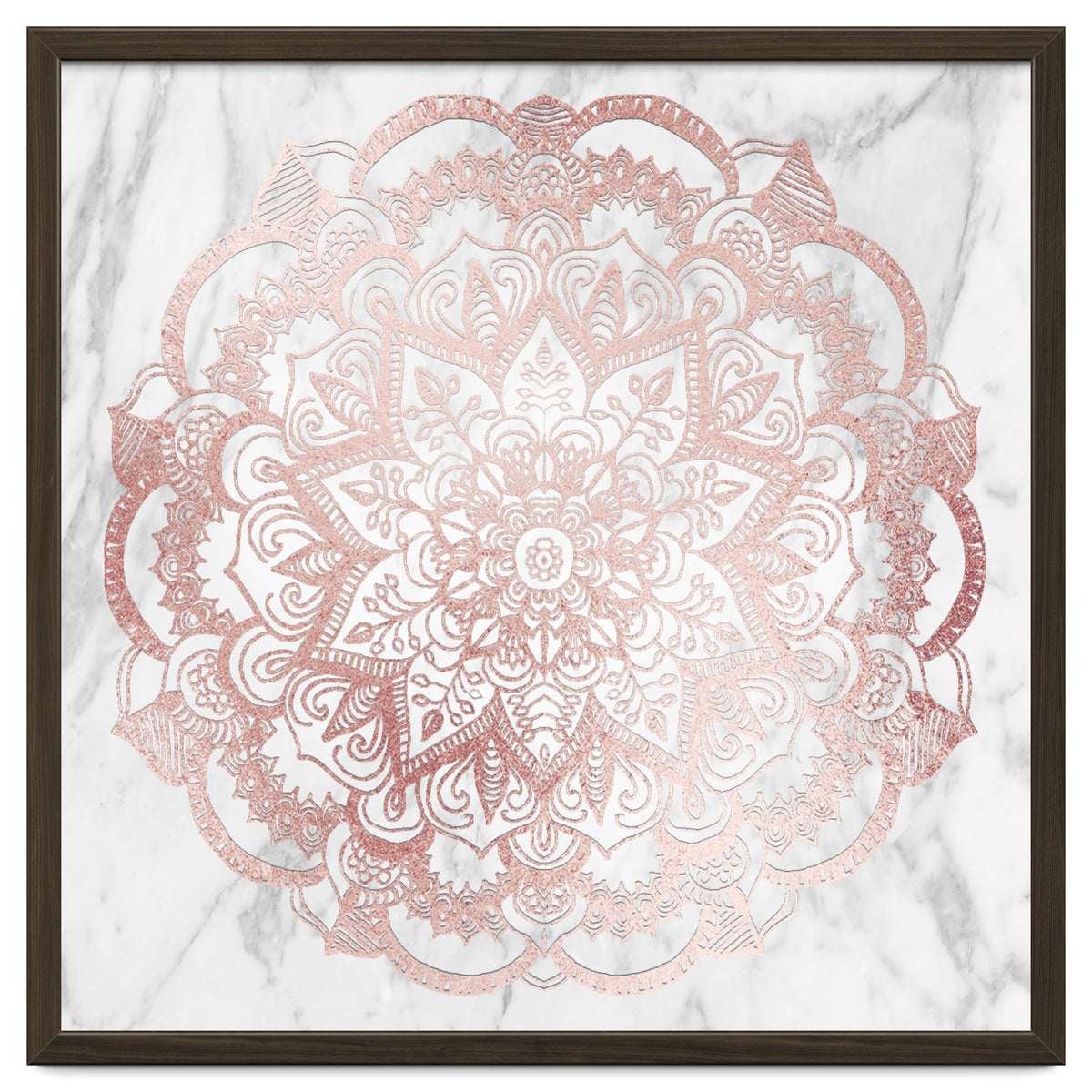 Rose Gold Mandala Star