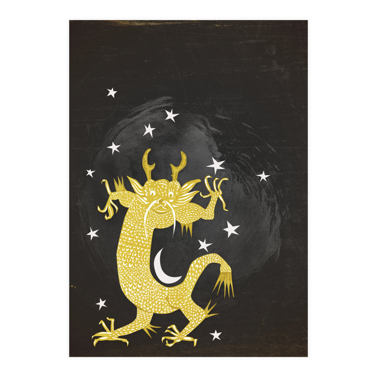 Vintage Cosmos: Golden Dragon (Print Only)