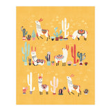 Happy Llama With Cactus In A Pot (Print Only) thumbnail