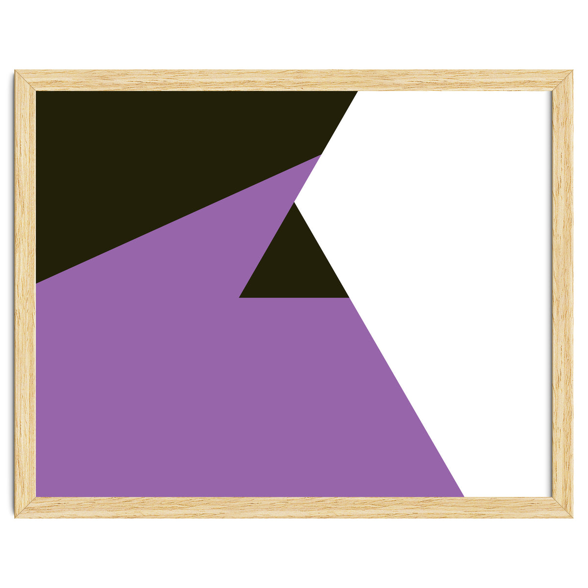 Geometric Shapes No. 80 - purple, black & white