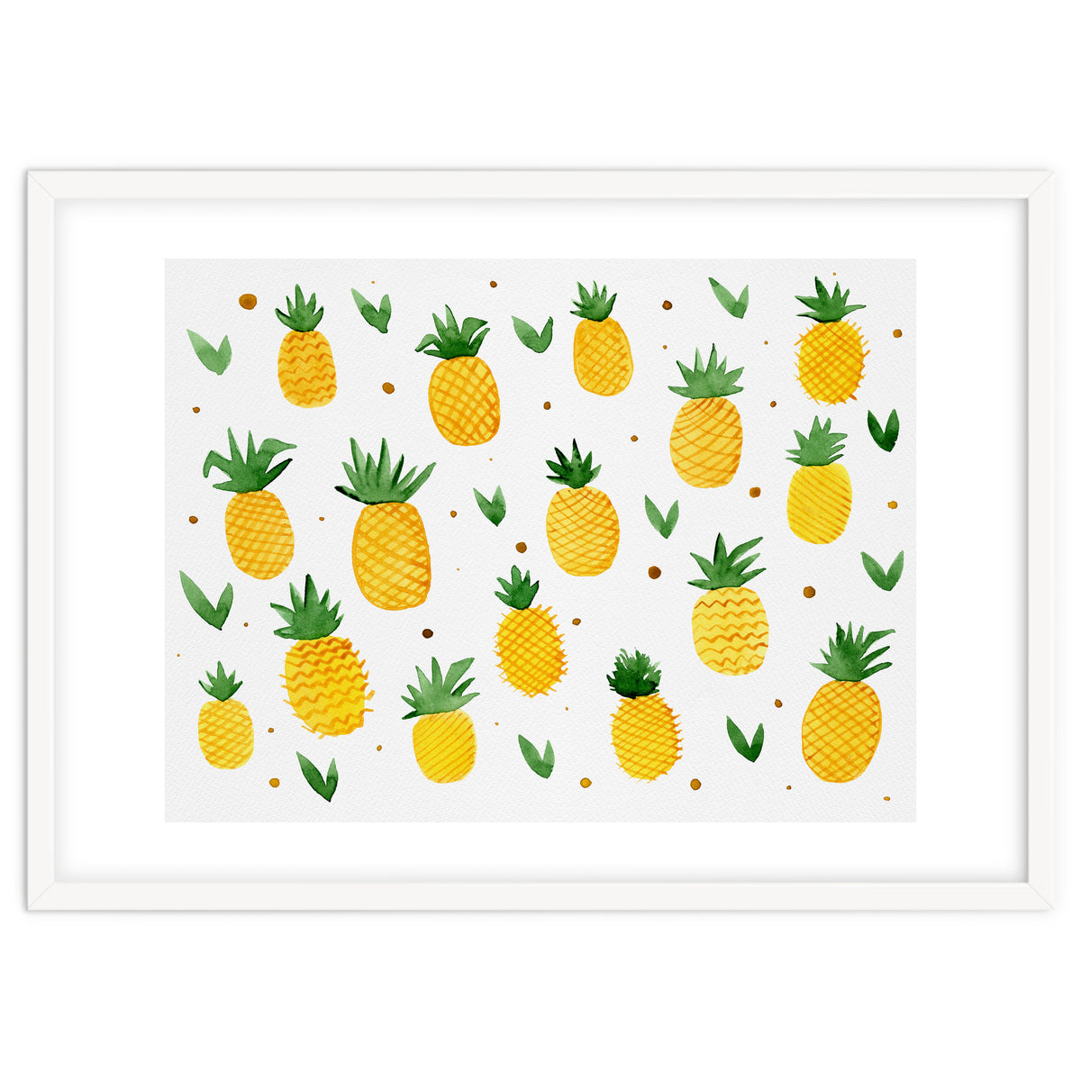 Watercolor pineapples