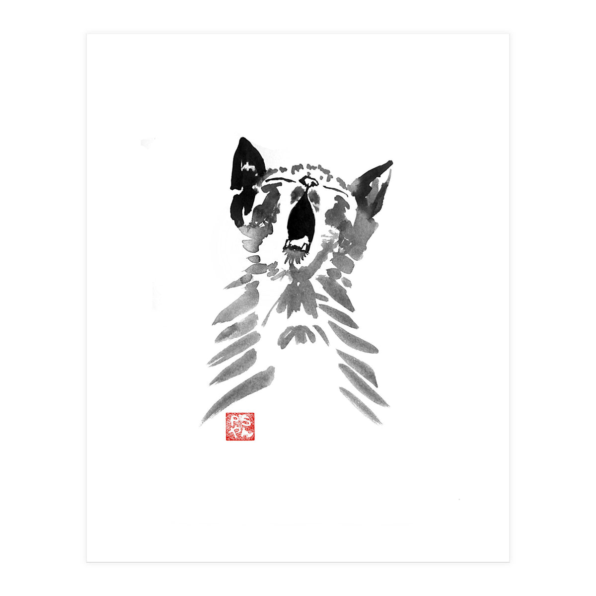Yawning Cat  (Print Only)