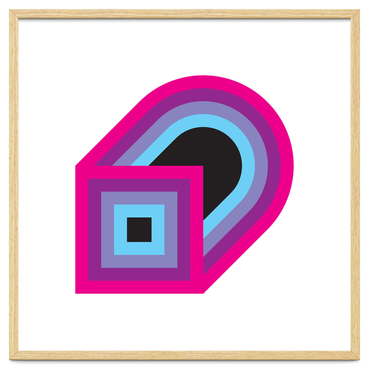 Geometric Shapes No. 41 - purple, blue & lilac