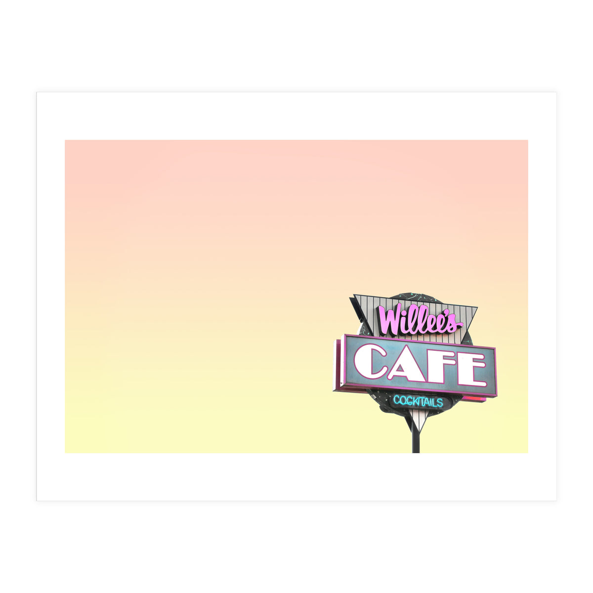 Willees Cafe and Cocktails Neon Sign (Print Only)
