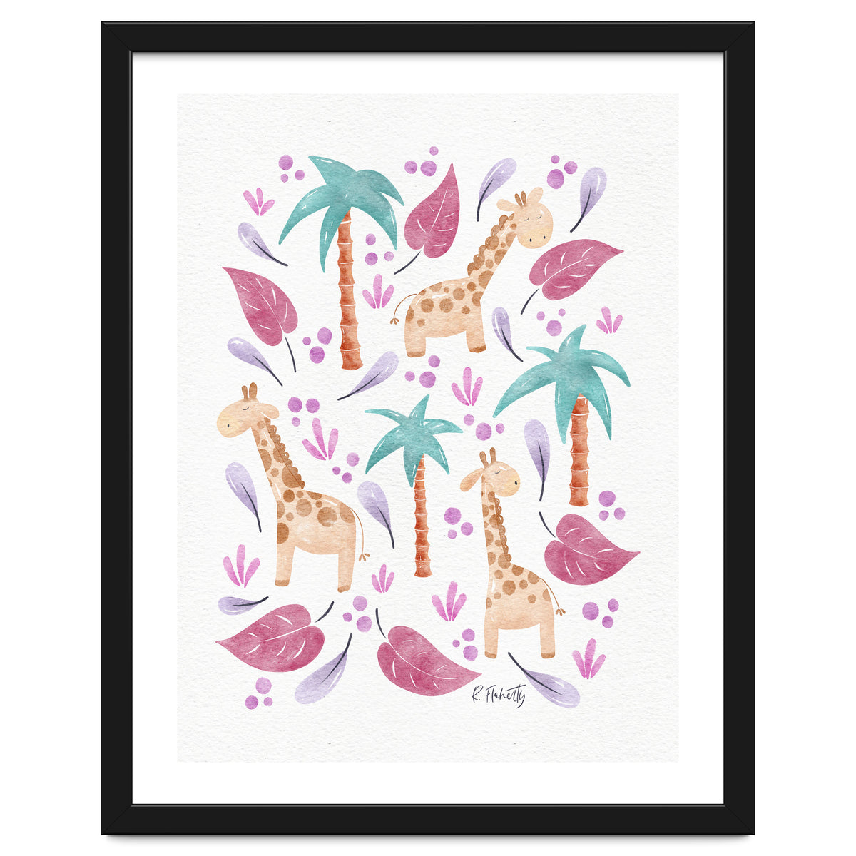 Jungle Giraffes | Pink
