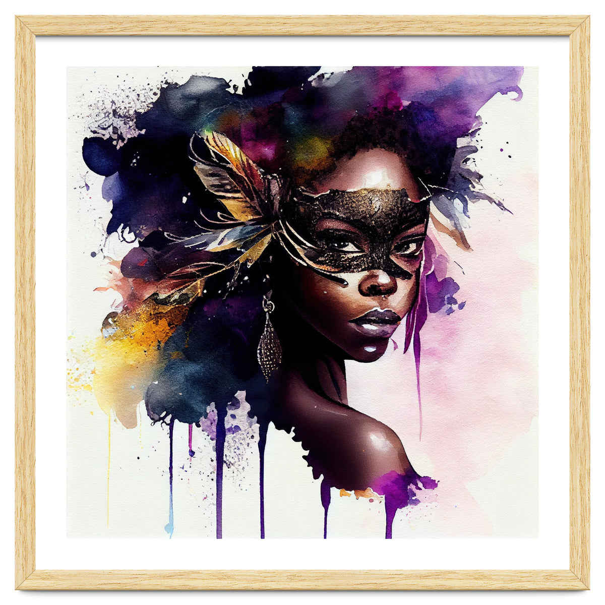 Watercolor Carnival Woman #4