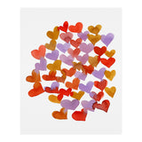 Watercolor melting hearts - retro (Print Only) thumbnail