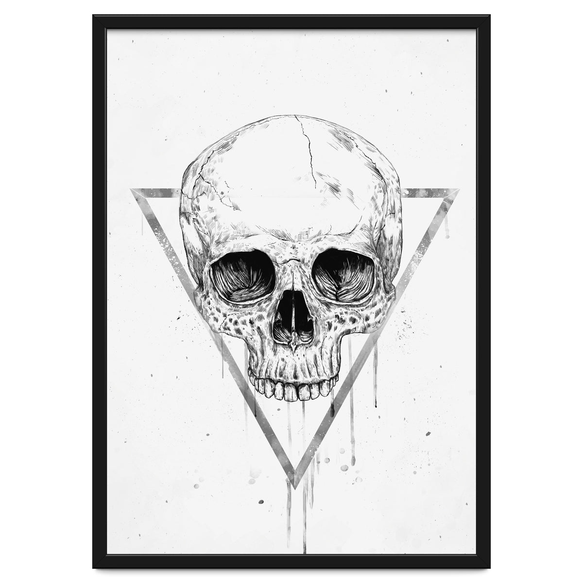 Skull In A Triangle (bw)