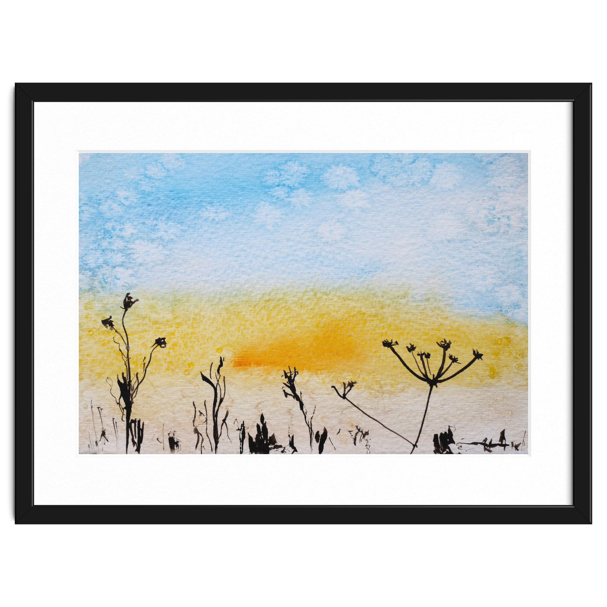 Winter sunrise || watercolor