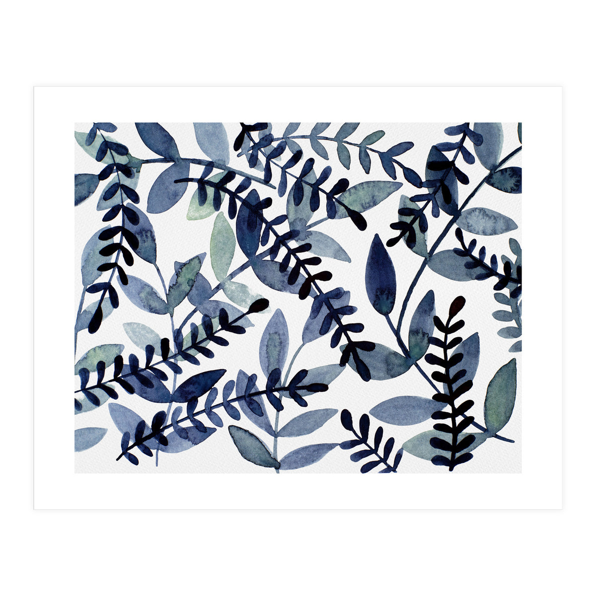 Simple indigo branches (Print Only)