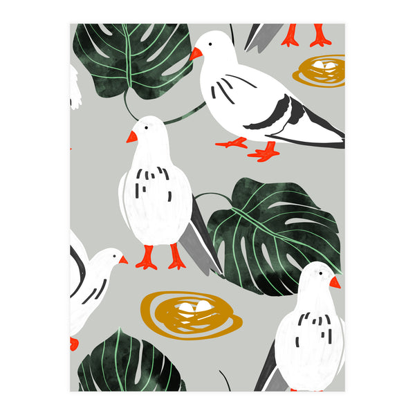 White Pigeons (Print Only)