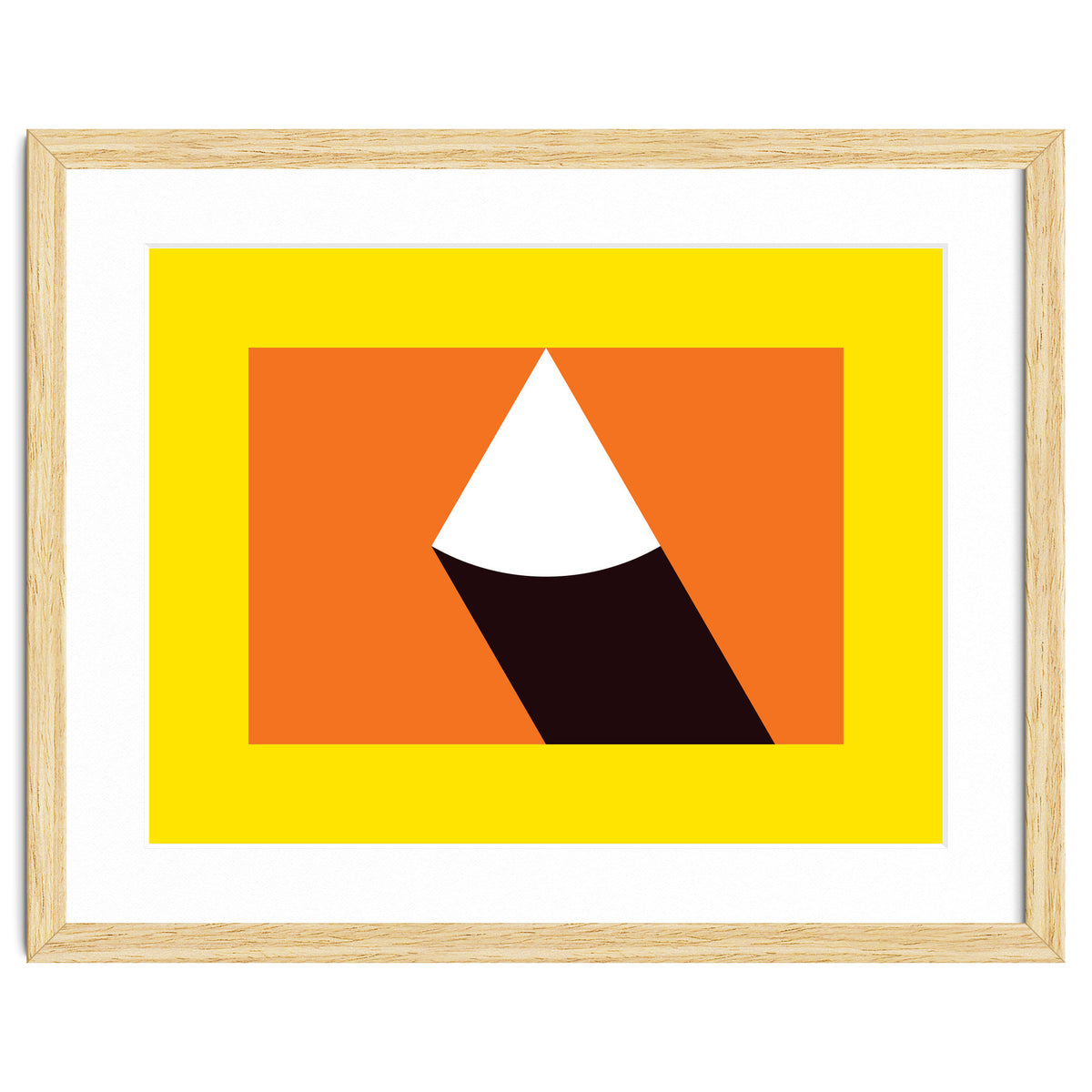 Geometric Shapes No. 47 - orange, black & yellow