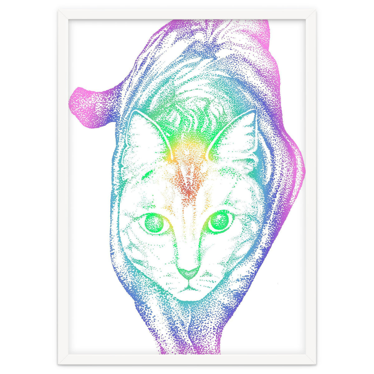Rainbow Pastel Cat