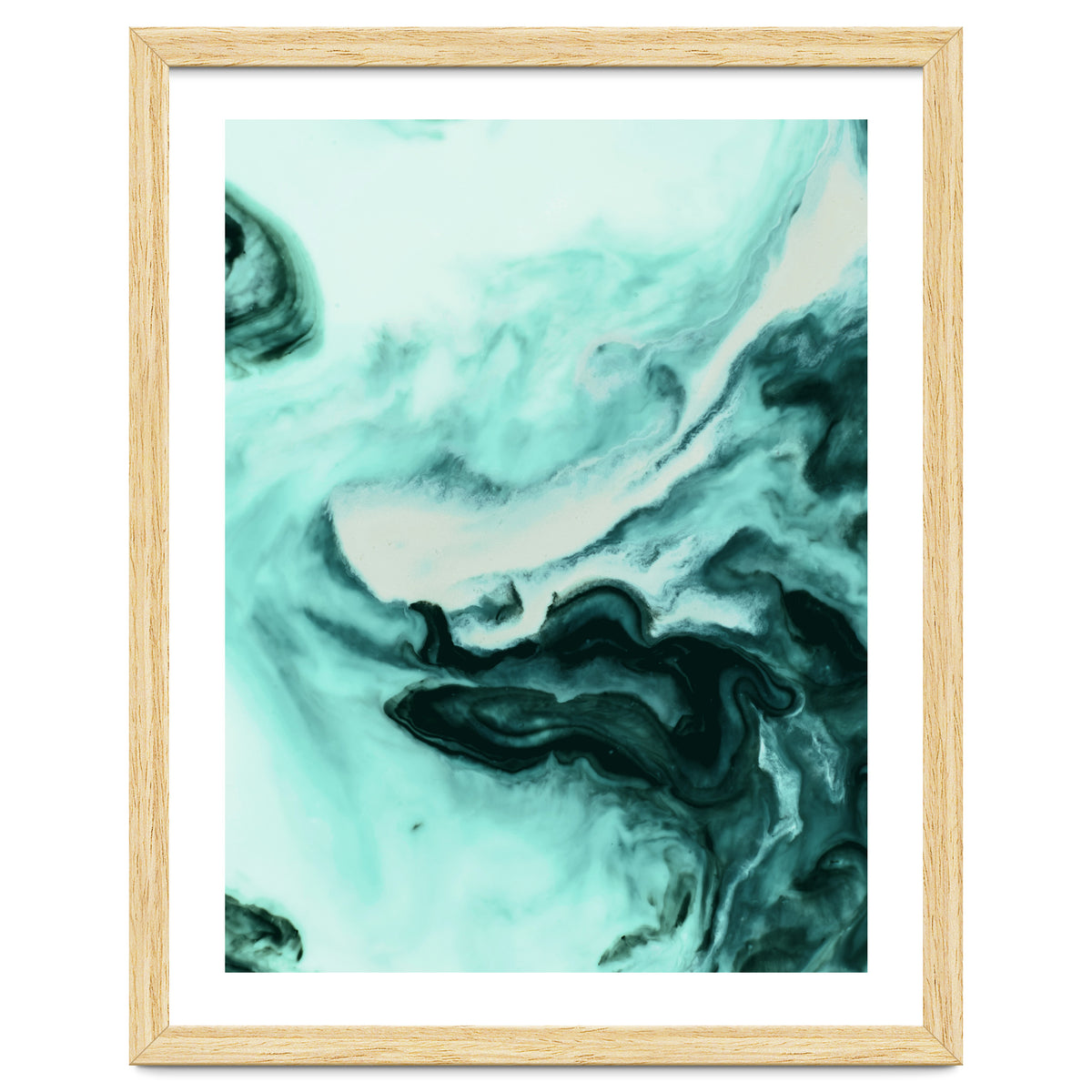 Abstract marbling mint