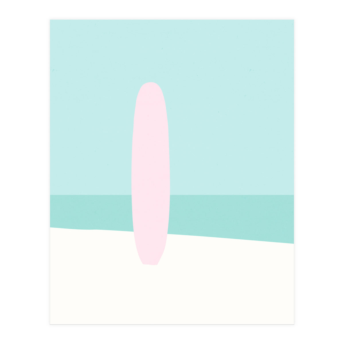 Minimal Surfboard - Turquoise Coast (Print Only)
