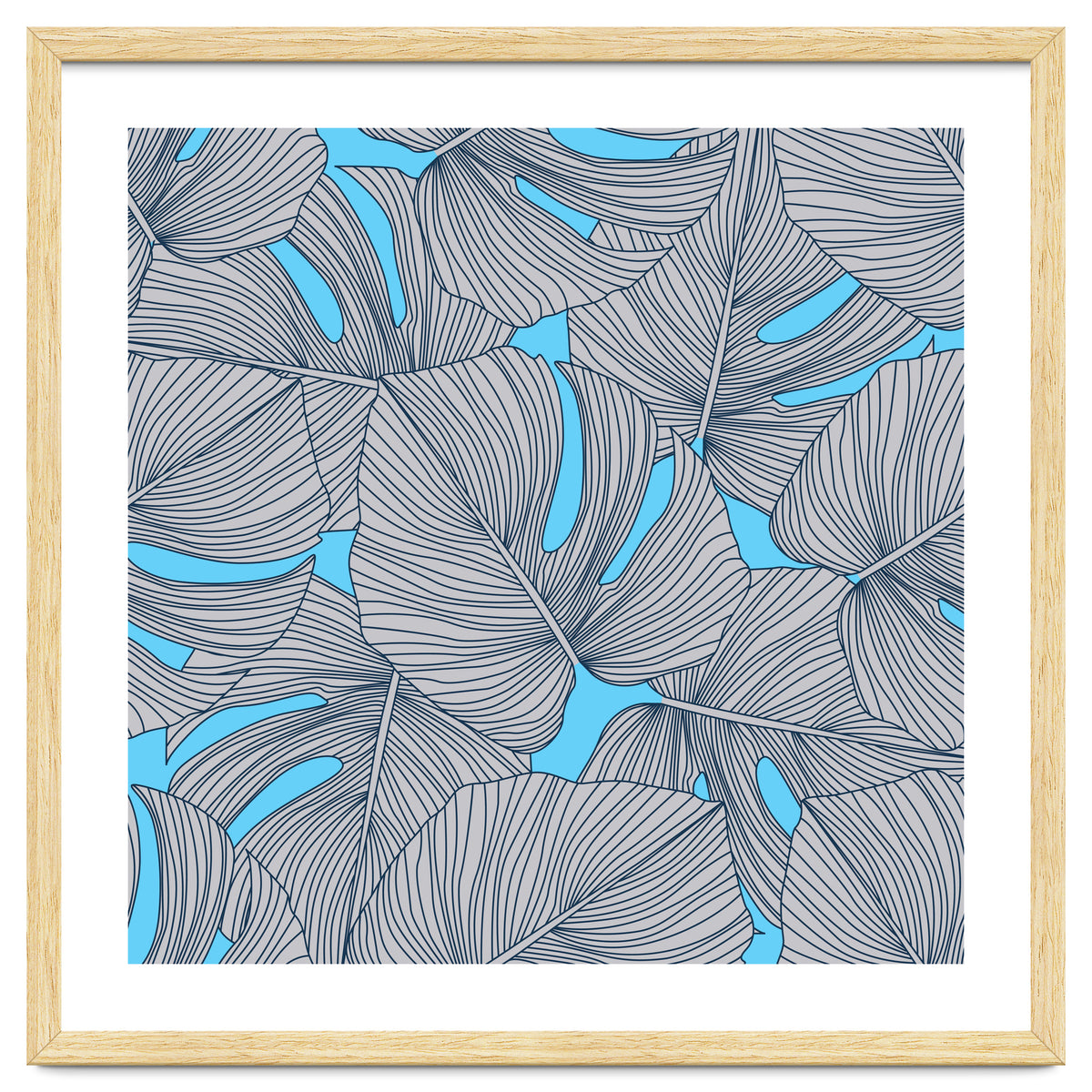 Leaves On Blue