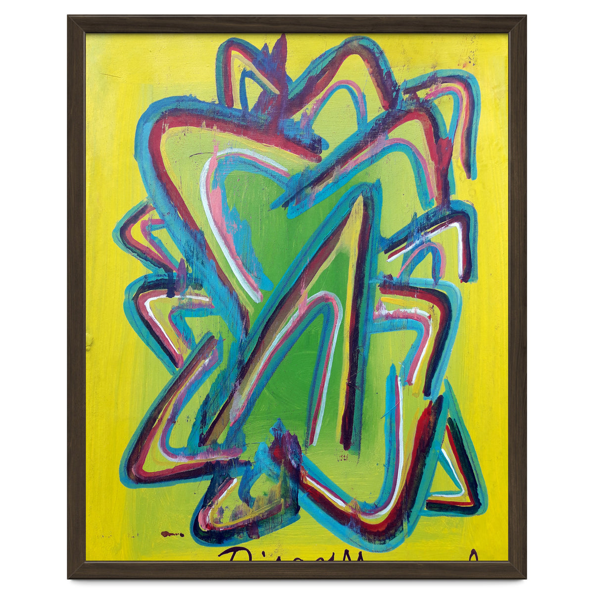 Forma Celeste Sobre Amarillo 2