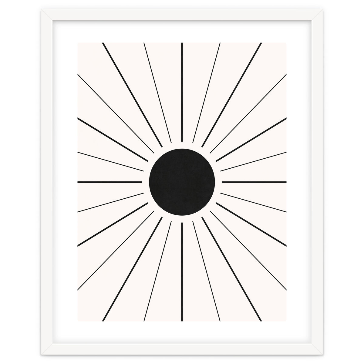 SUN IN LINES - BLACK