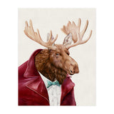 Moose In Maroon (Print Only) thumbnail