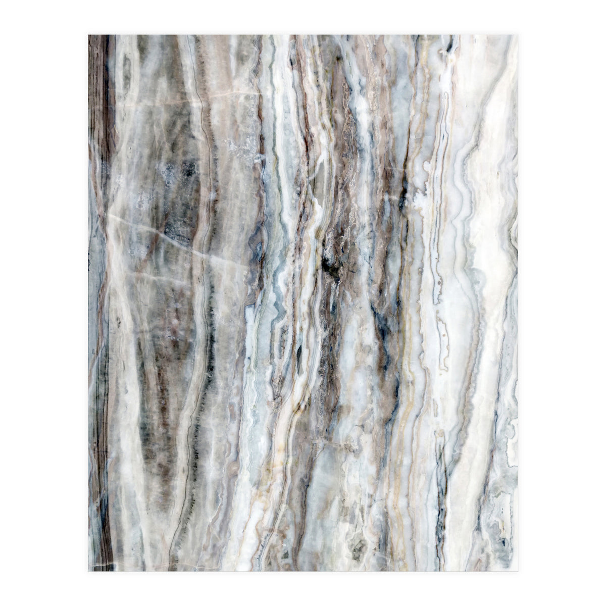 Marble Landscape I Blue and White (Print Only)