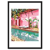 Vacay Villa | Blush Pink Summer Architecture | Tropical Travel Building | Palm Bohemian Resort thumbnail