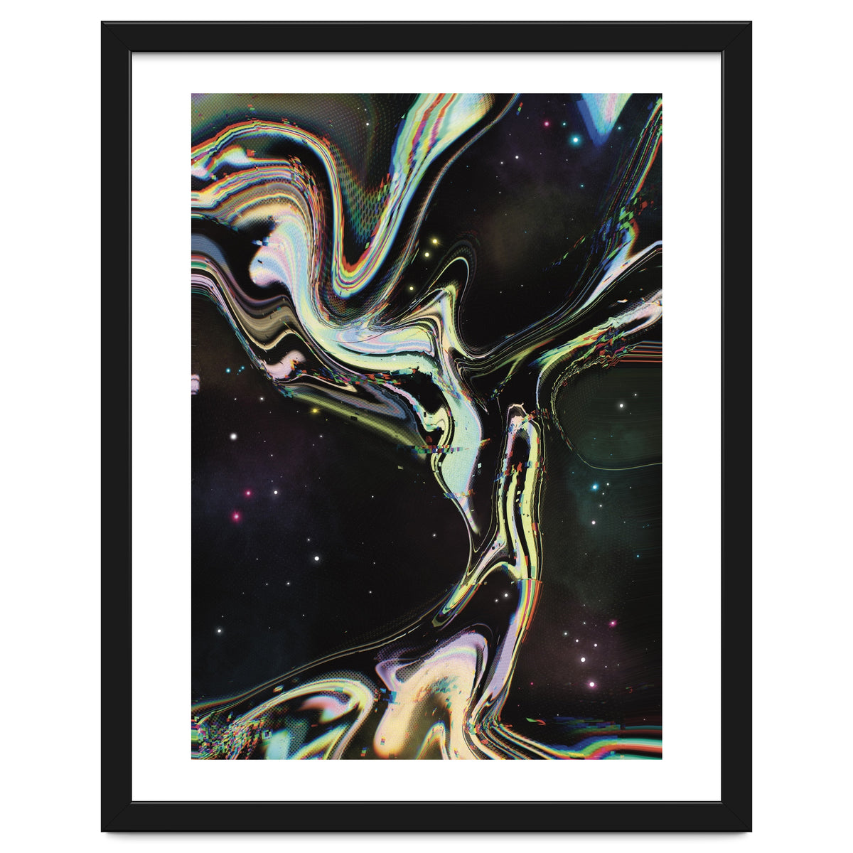 Glitch Black Space Nebula