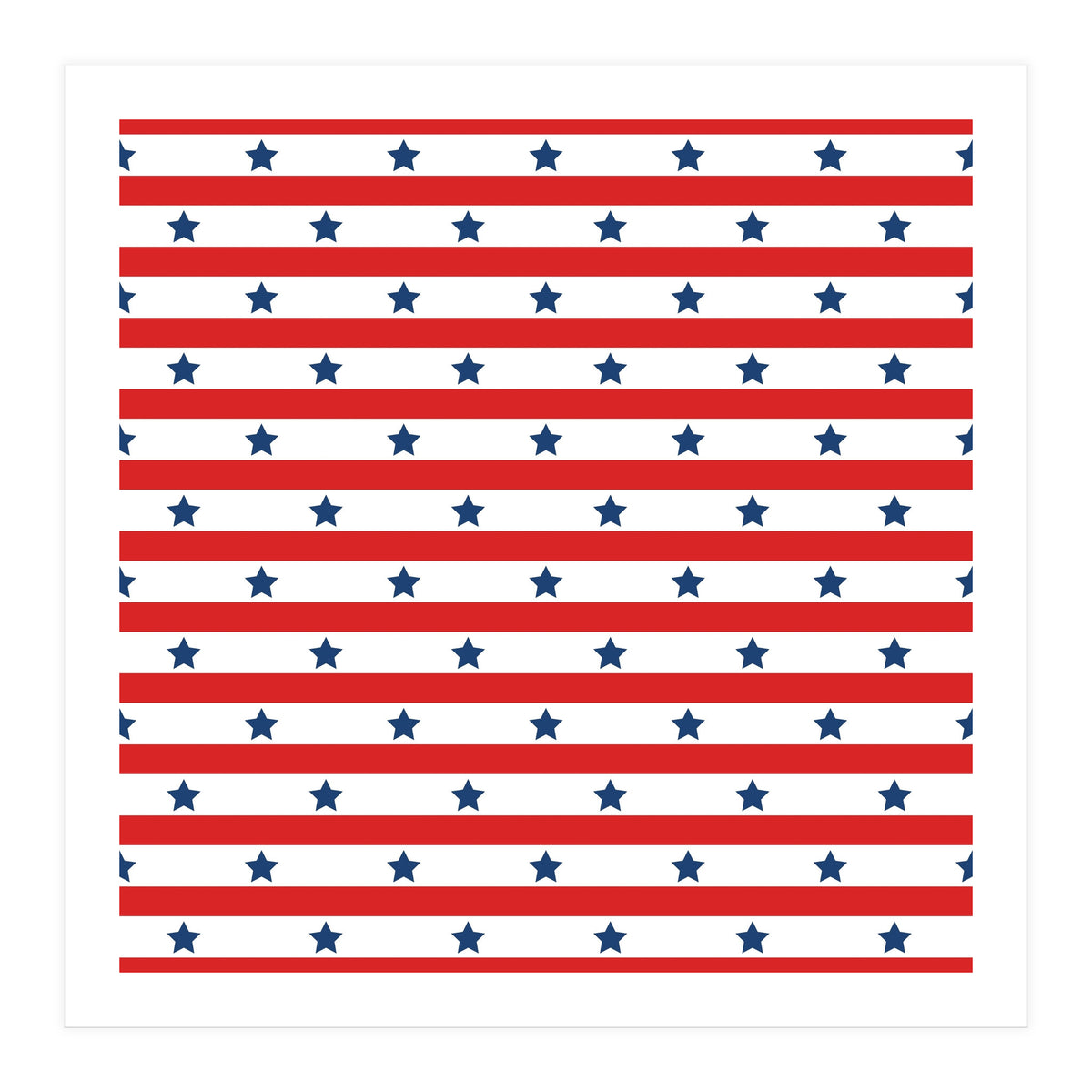 Blue And Red Stripes and stars (Print Only)
