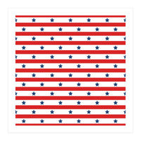 Blue And Red Stripes and stars (Print Only)
