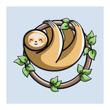 Kawaii Cute Sloth Circle (Print Only) thumbnail