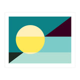 Geometric Shapes No. 3 - teal, purple & yellow (Print Only) thumbnail