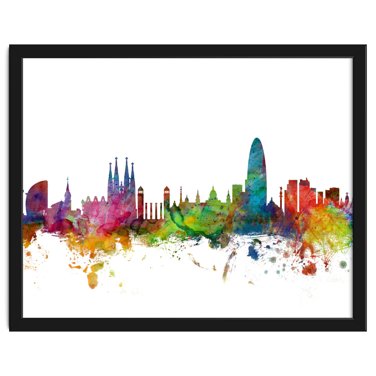 Barcelona Spain Skyline