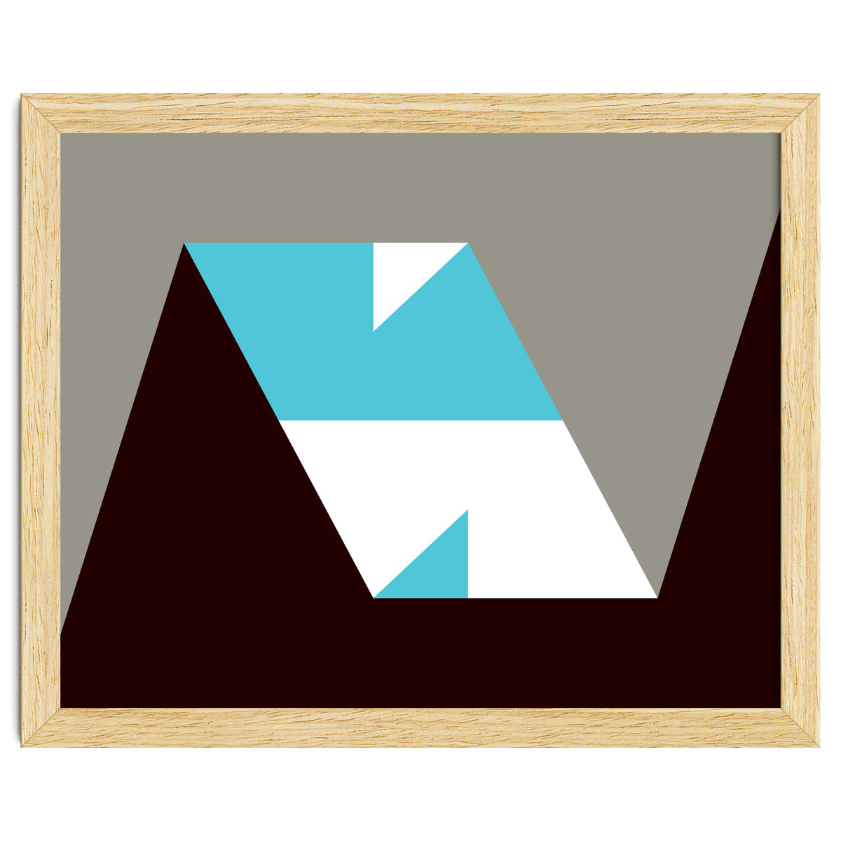 Geometric Shapes No. 48 - grey & blue