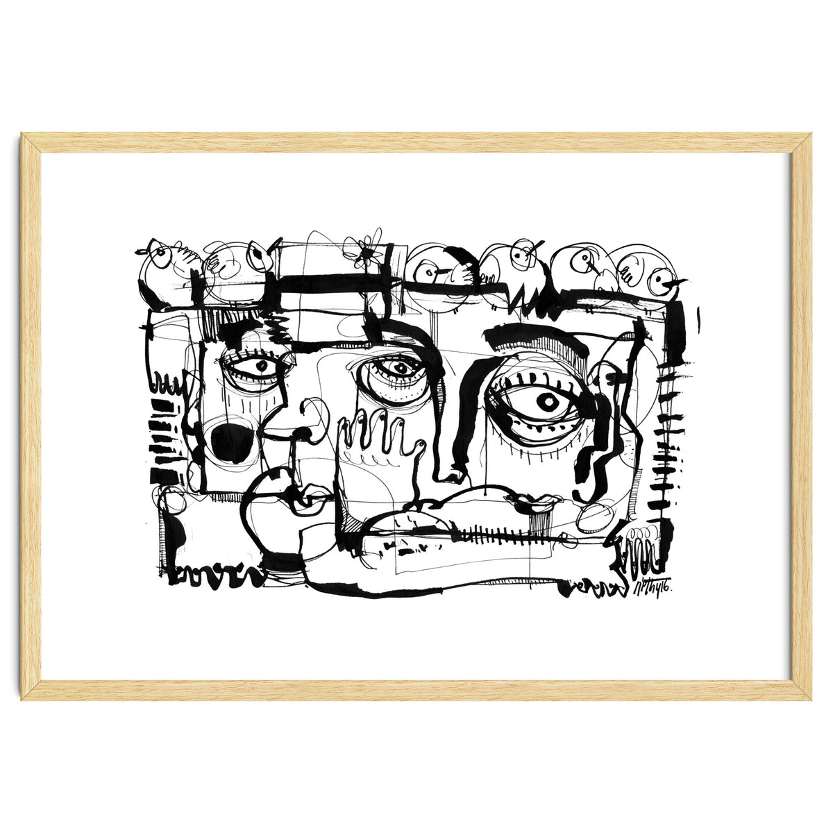 Birds on a Wire - b&w