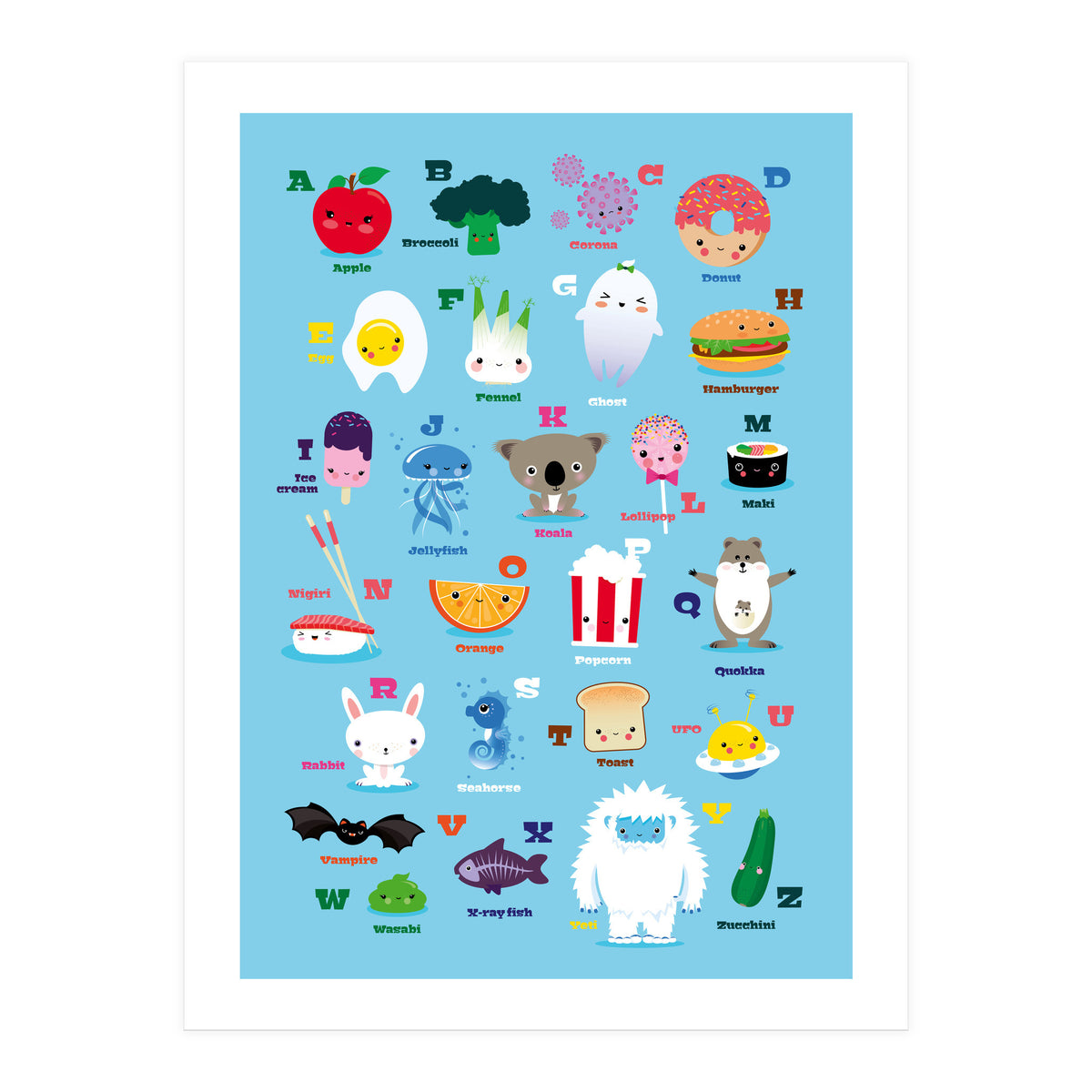 Nursery Kawaii Abc (Print Only)