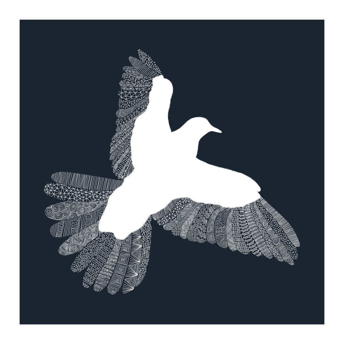 Bird Blue Poster (Print Only)