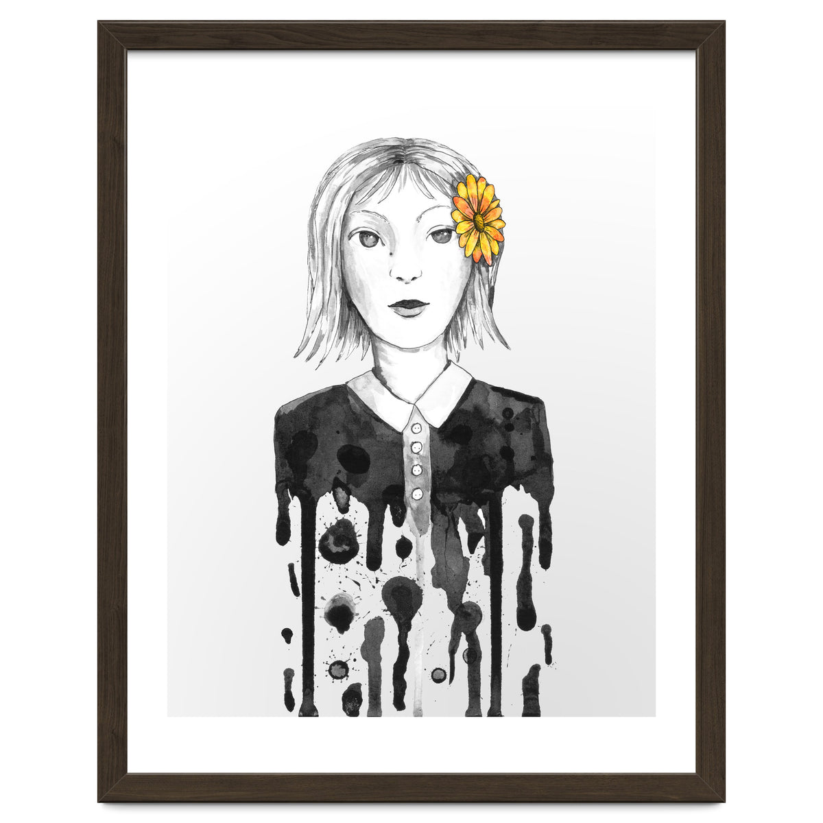 Flower dripping girl