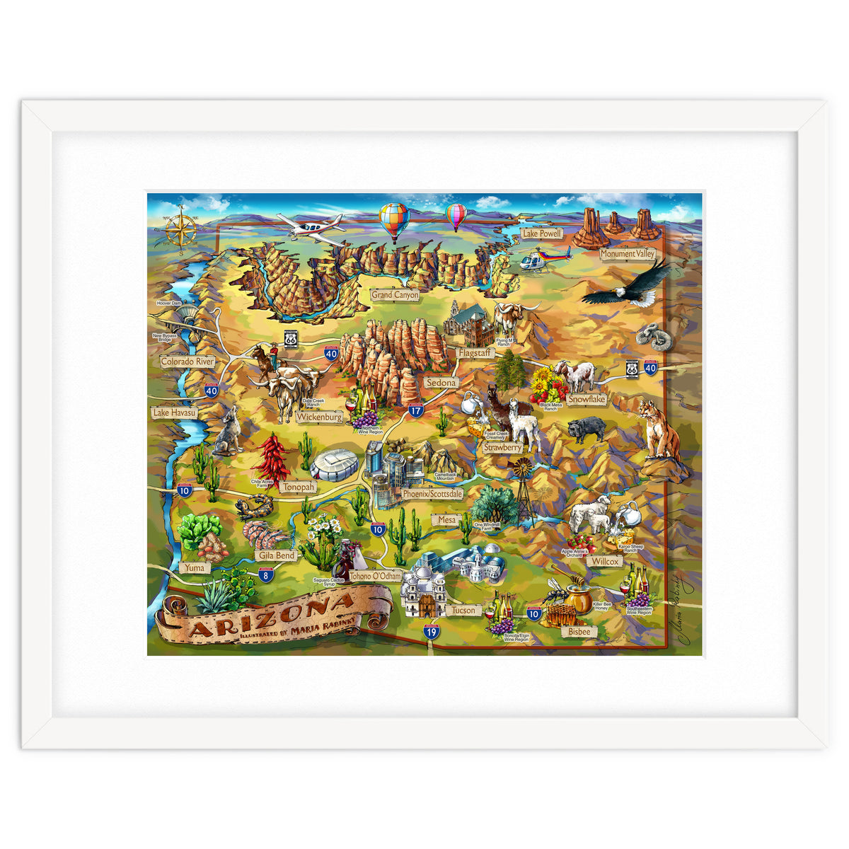 Arizona Illustrated Map