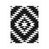 Urban Tribal Pattern No.14 - Aztec - Black Concrete (Print Only) thumbnail