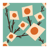 Blue Square Flower Bouquet (Print Only) thumbnail