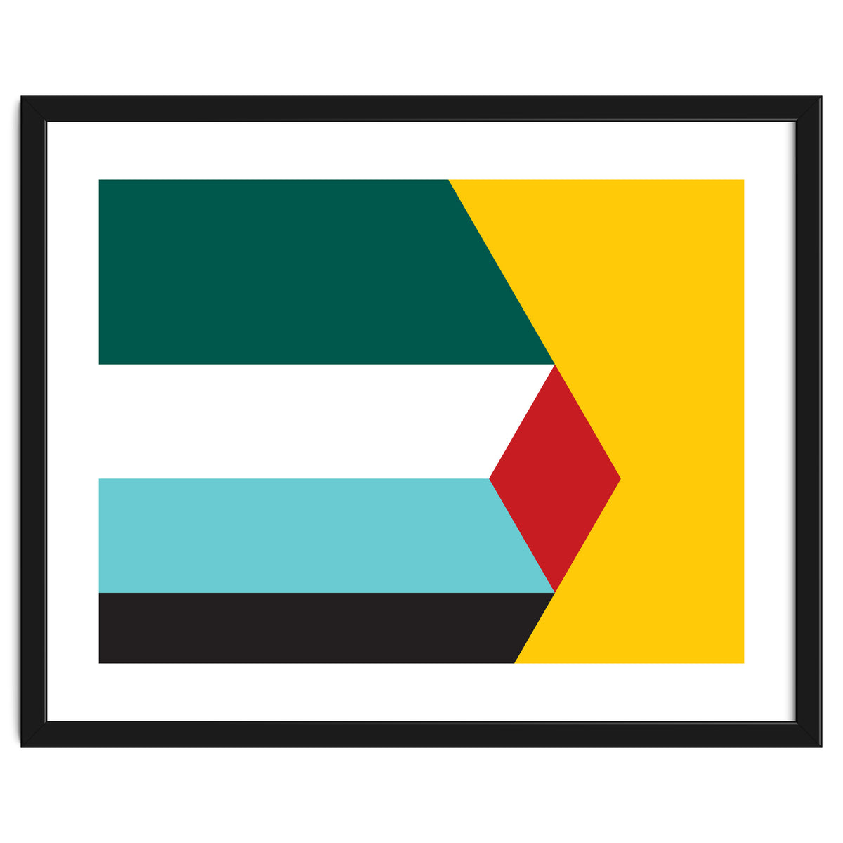 Geometric Shapes No. 43 - yellow & green