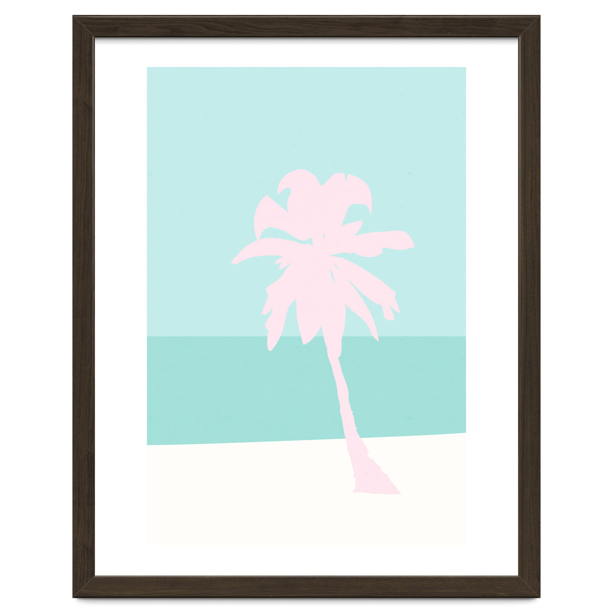 Minimal Palm Tree - Turquoise Coast