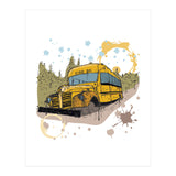 Abandoned school bus sketch (Print Only) thumbnail