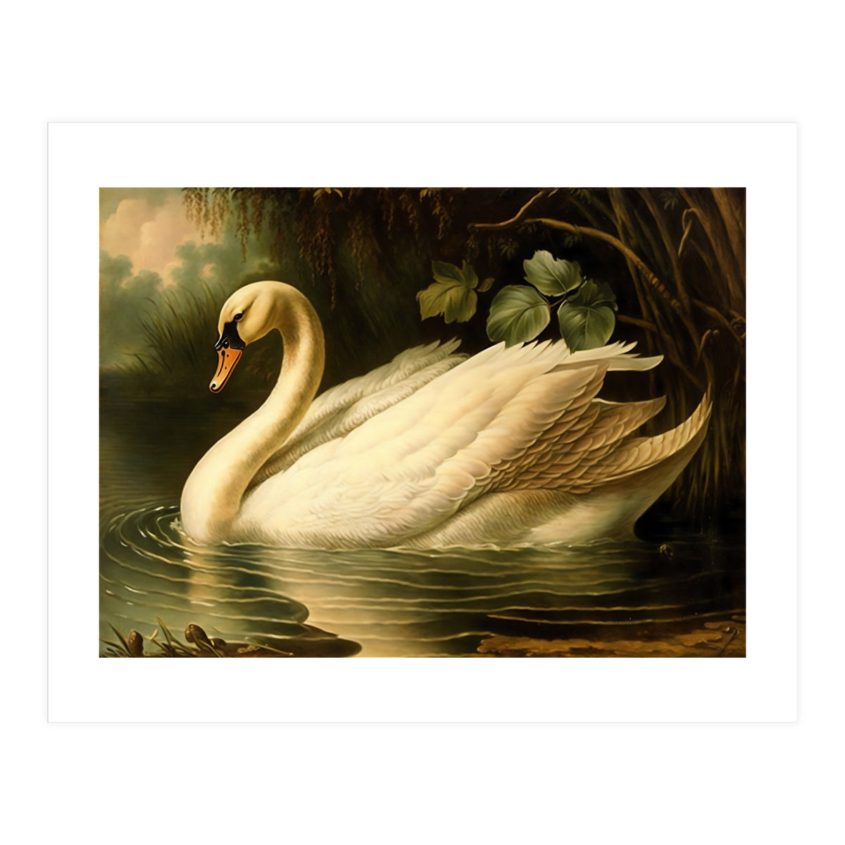 Swan Classic Painting (Print Only)
