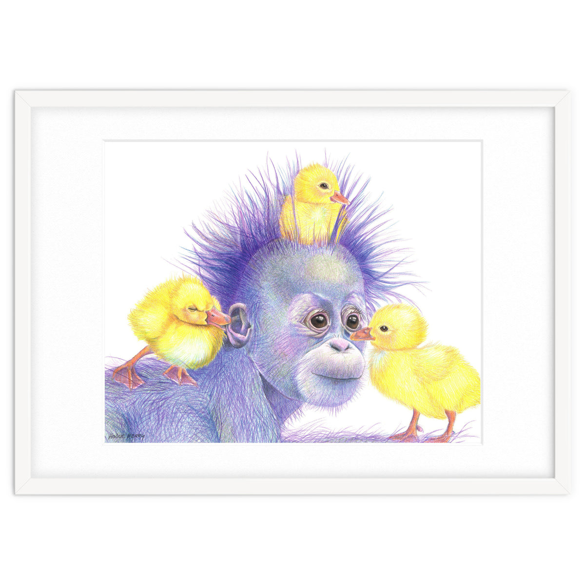 Purple Orangutan and Ducks