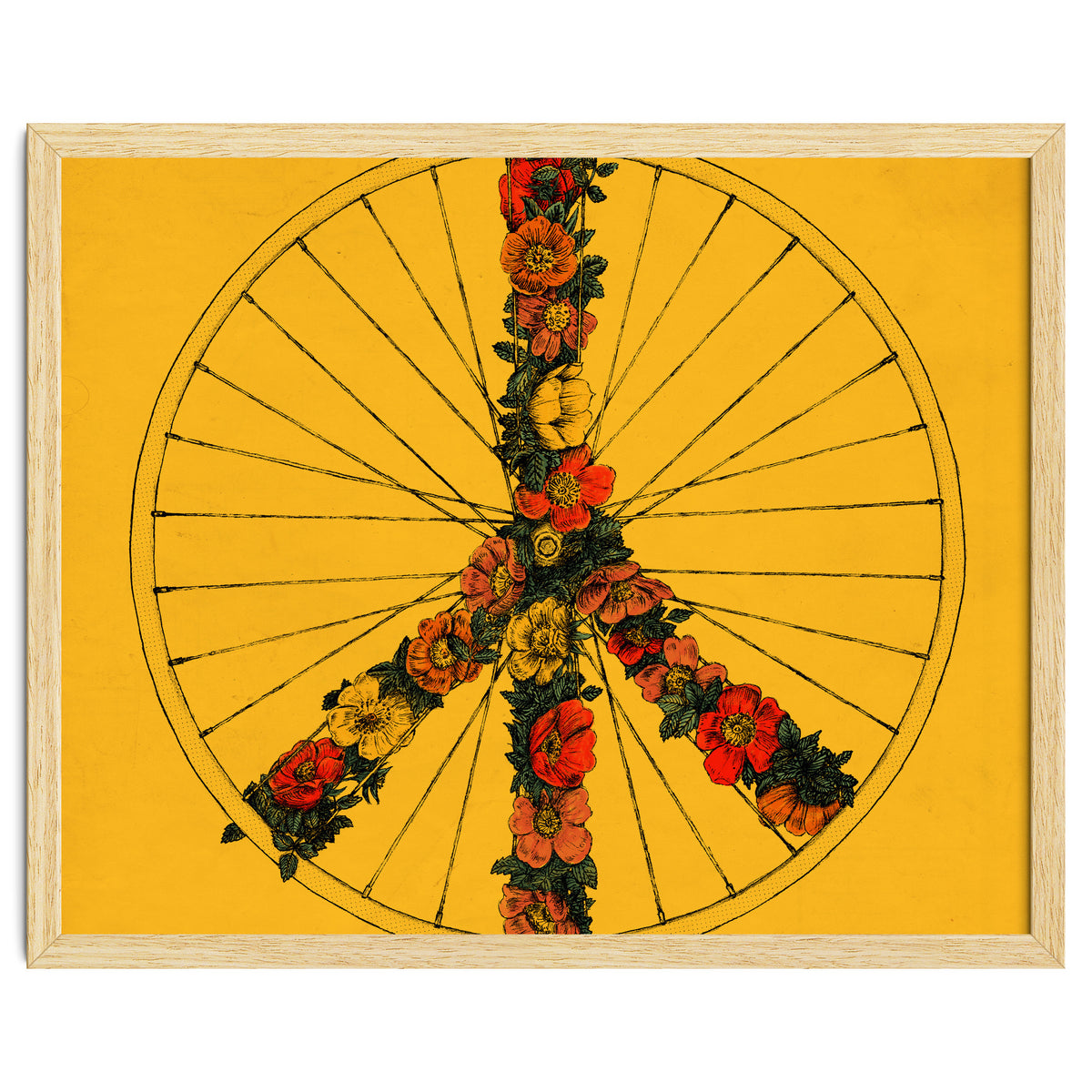 Peace And Bike Yellow
