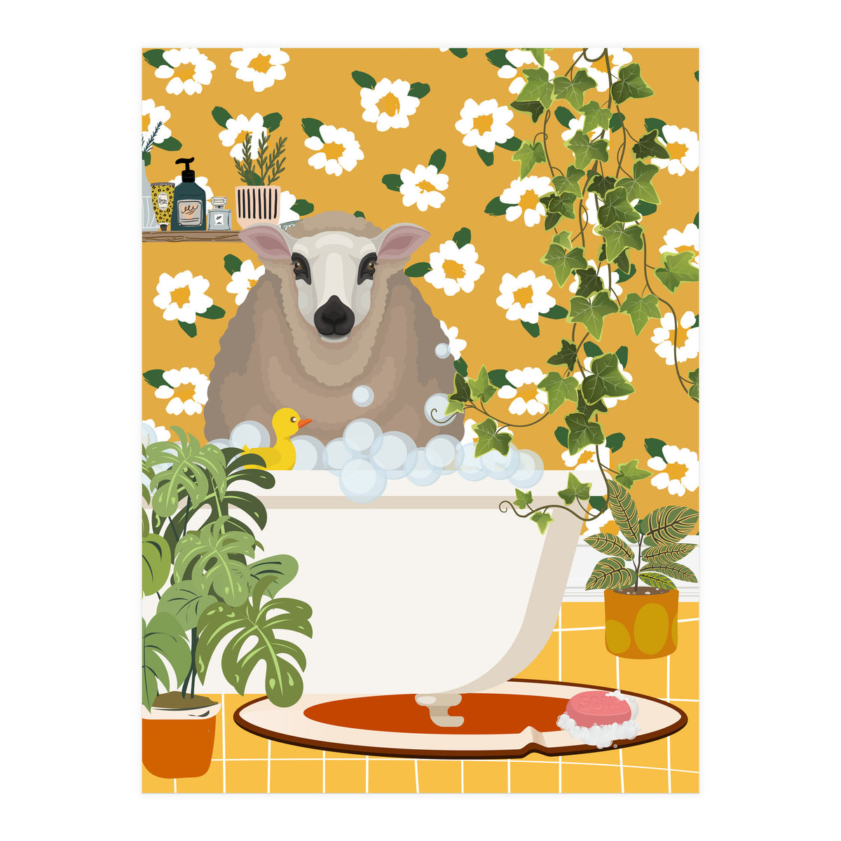 Sheep Bathing (Print Only)