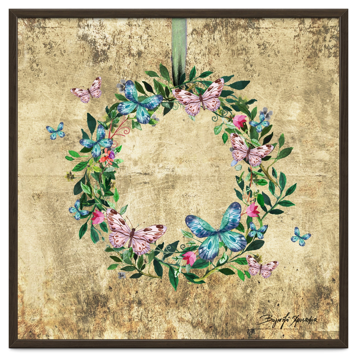 Wreath #Flowers & Butterflies#Royal collection