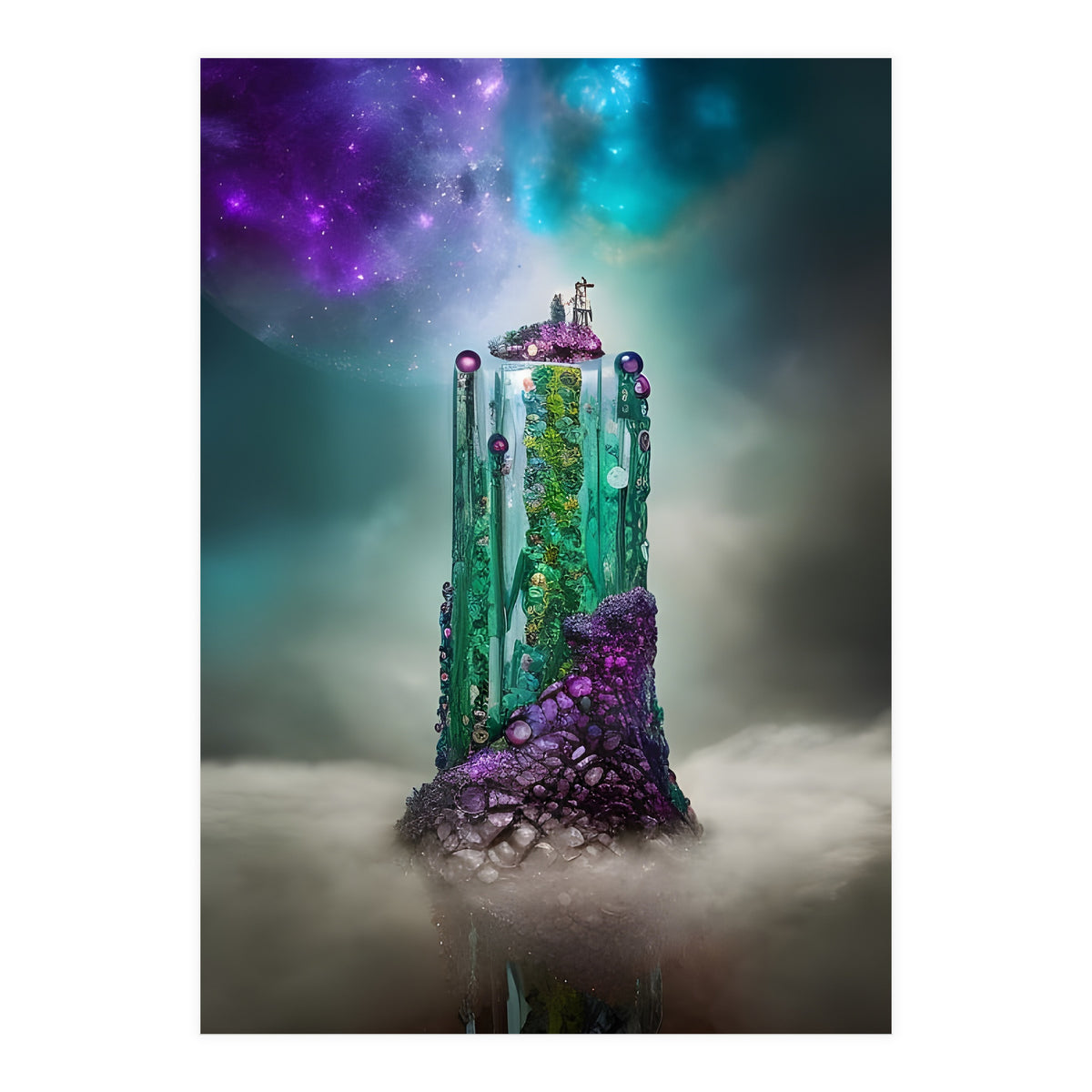 Cosmic Gemstone and Glass \|/ Universe (Print Only)