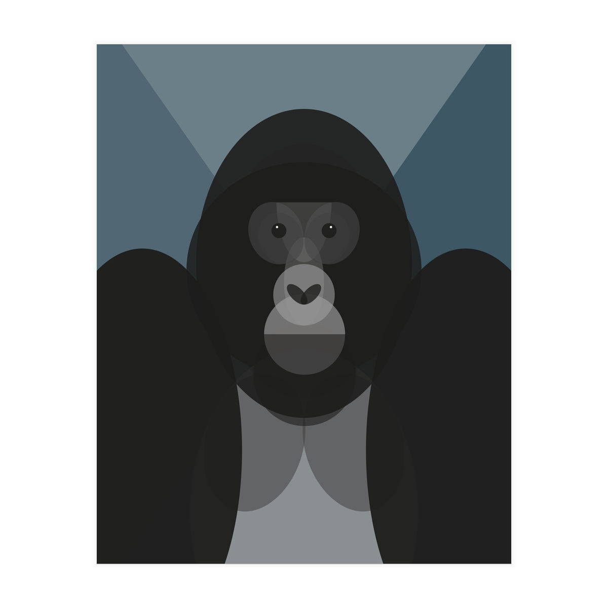 Mid Century Geometric Gorilla (Print Only)